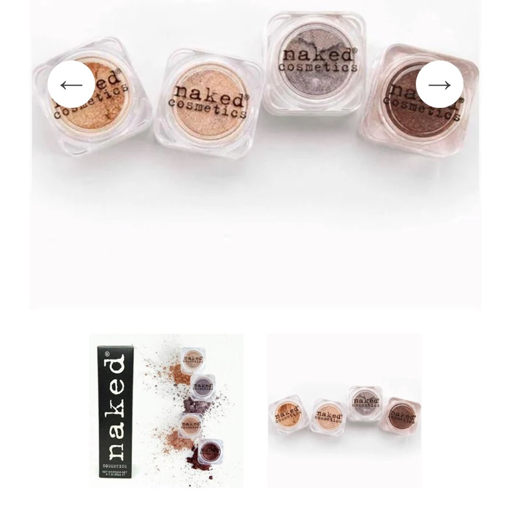 Naked Cosmetics Shimmering Eyeshadow Collection - Gold and Brown Hues